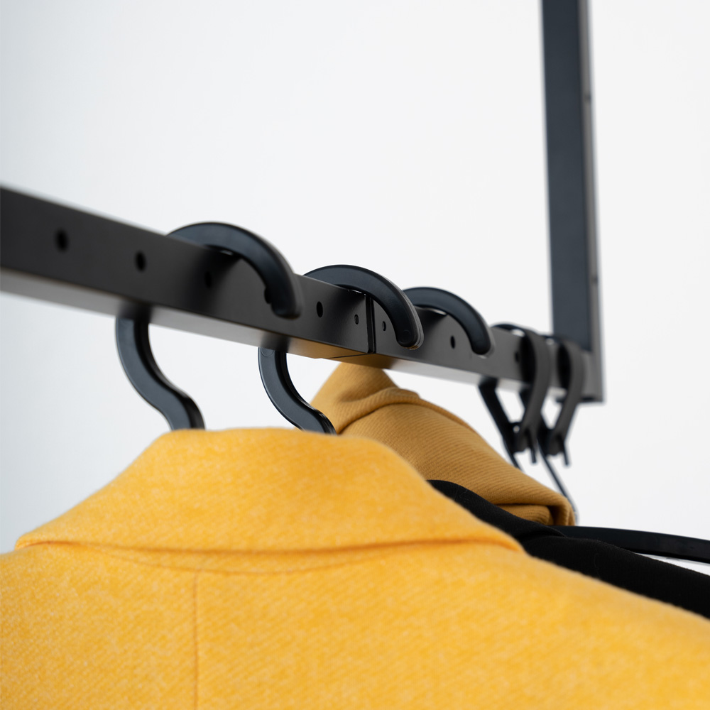 Home Deluxe Kleiderbügel aus Kunststoff RACK Schwarz – 10 Stück
