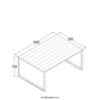 4058166288882-4 Home Deluxe Gartentisch CANTOS – 150 x 90 cm