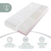 Home Deluxe Bett mit Ablage GALAXIS – 270 x 200 cm Grau mit Matratze H2/H3