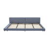 Home Deluxe Bett mit Ablage GALAXIS – 270 x 200 cm Grau mit Matratze H3/H4