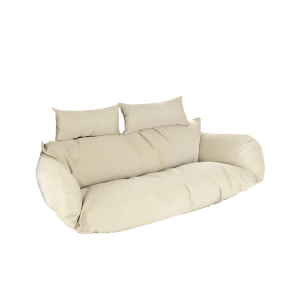 Home Deluxe Polyrattan Hängesessel Kissen TWIN – Creme