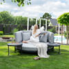 Home Deluxe Daybed Outdoor FLORIDA inkl. Beistelltische – Grau