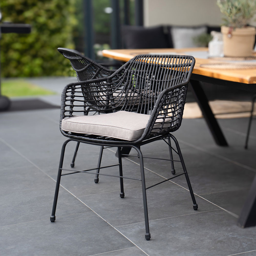 Home Deluxe HOME DELUXE Gartenstuhl inkl, sitzkissen TARA – 2er Set