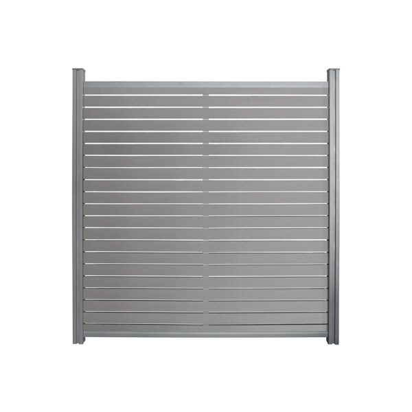 Home Deluxe WPC Sichtschutzzaun ALIRA Dunkelgrau – 1 x Element + 2 x Pfosten