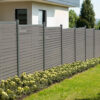 Home Deluxe WPC Sichtschutzzaun ALIRA Dunkelgrau – 2 x Element + 3 x Pfosten