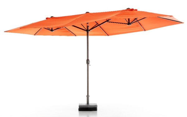 SOLAX-SUNSHINE XXL – Oval – Sonnenschirm aus Polyester, ca. 4, 6 x 2, 7 m – Terra