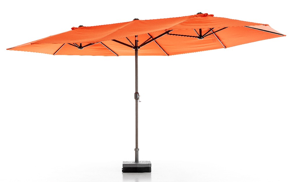 SOLAX-SUNSHINE XXL – Oval – Sonnenschirm aus Polyester, ca. 4, 6 x 2, 7 m – Terra