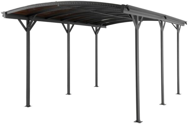 4059306003365-1 POWERTEC GARDEN Design Carport aus Aluminium ca. 505 x 300 x 192/219 cm – Anthrazit