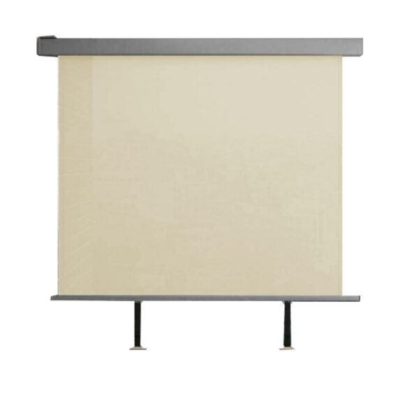 HC Home & Living Balkonmarkise Sichtschutz Sonnenrollo aus Aluminium, ca. 150 x 200 cm – Beige
