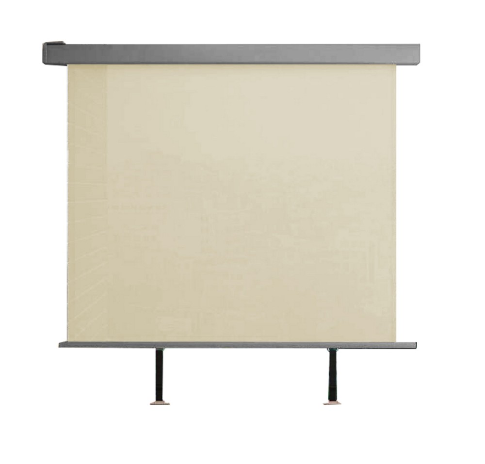 HC Home & Living Balkonmarkise Sichtschutz Sonnenrollo aus Aluminium, ca. 150 x 200 cm – Beige