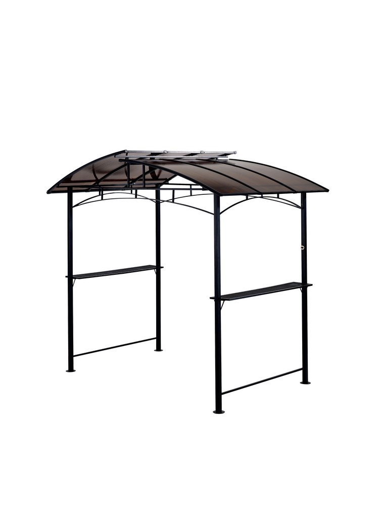 HC Garten & Freizeit Grillpavillon aus Aluminium, ca. 163 x 243 x 235 cm – Anthrazit