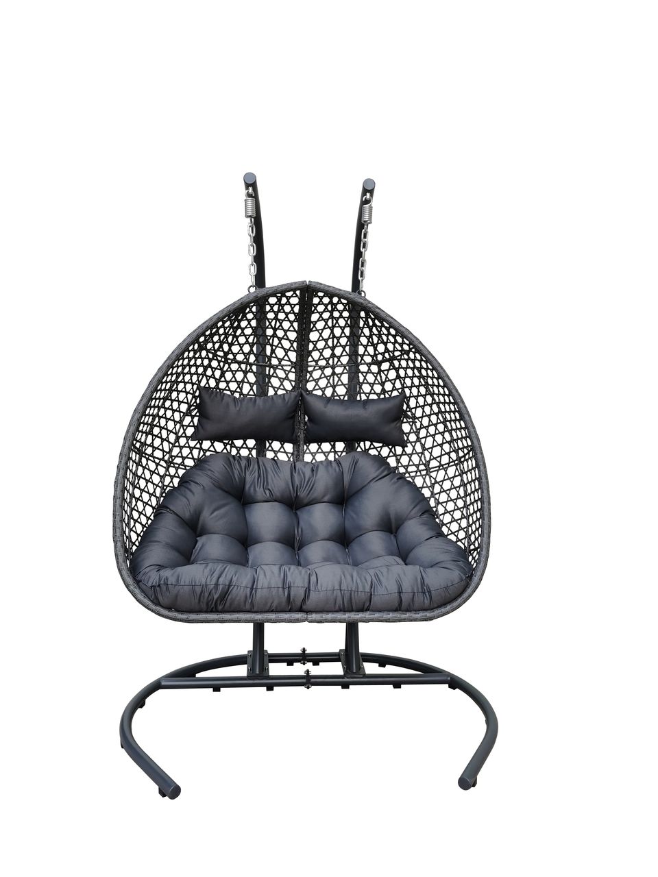 schütte Home & Living XXL – Hängesessel Polyrattan Doppelhängesessel – Grau