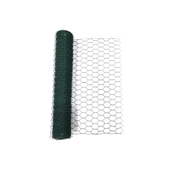 POWERTEC GARDEN Drahtgitter PVC – ummantelt, HEXAGONAL ca. 5 x 0, 5 m