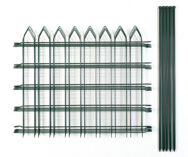 4059306102938-1 POWERTEC GARDEN 4er Set Teichzaun, ca.1000 x 800mm – Grün, 21FS03