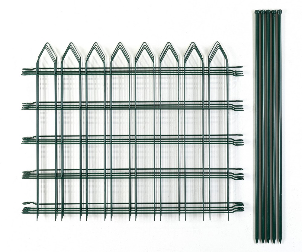 POWERTEC GARDEN 4er Set Teichzaun, ca.1000 x 800mm – Grün, 21FS03