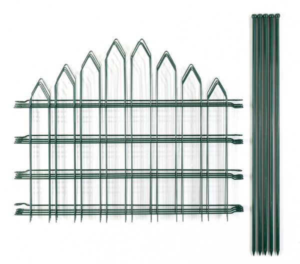 POWERTEC GARDEN 4er Set Teichzaun, ca.1000 x 800mm – Grün, 21FS05
