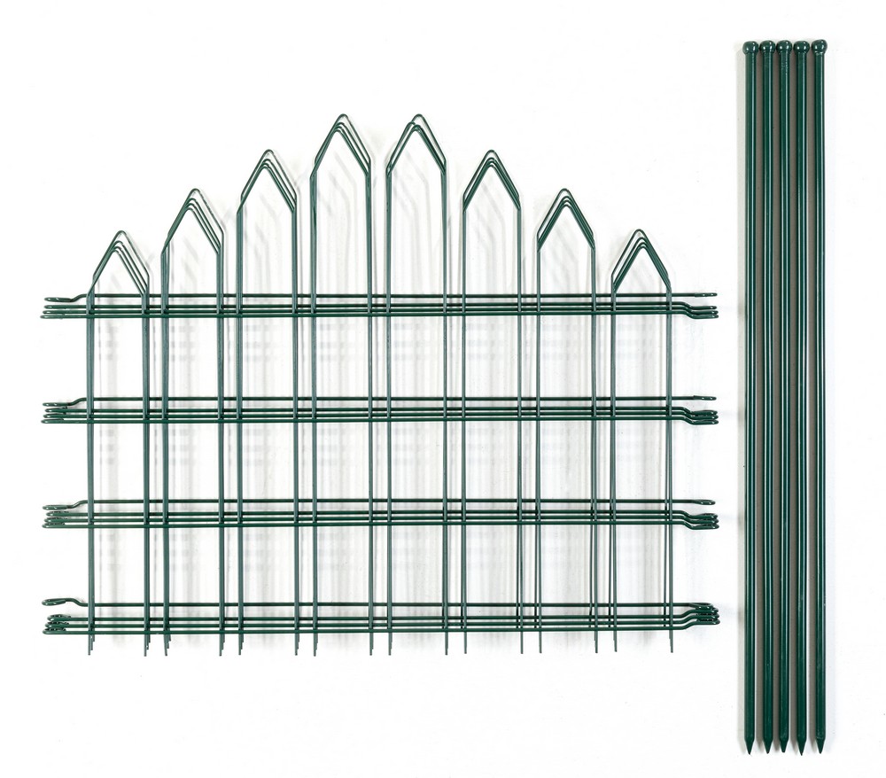 POWERTEC GARDEN 4er Set Teichzaun, ca.1000 x 800mm – Grün, 21FS05