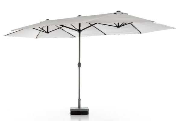 SOLAX-SUNSHINE XXL – Oval – Sonnenschirm, ca. 4, 6 x 2, 7 m – Grau
