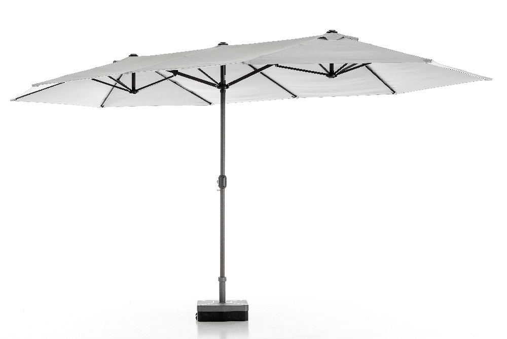 SOLAX-SUNSHINE XXL – Oval – Sonnenschirm, ca. 4, 6 x 2, 7 m – Grau