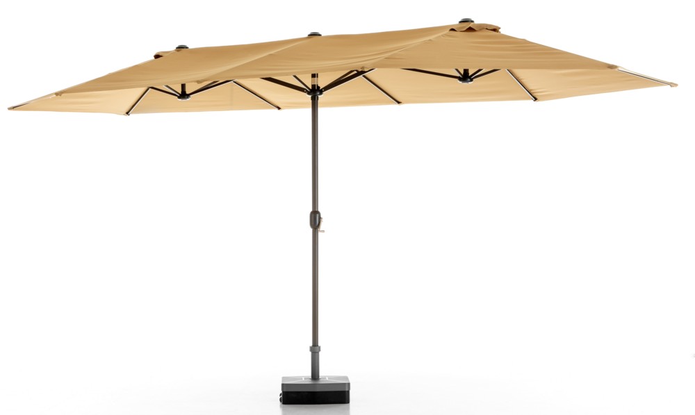 SOLAX-SUNSHINE XXL – Oval – Sonnenschirm aus Polyester, ca. 4, 6 x 2, 7 m – Beige