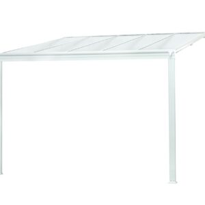 HC Garten & Freizeit Terrassenüberdachung aus Aluminium, 312 x 303 x 258 cm – Weiß