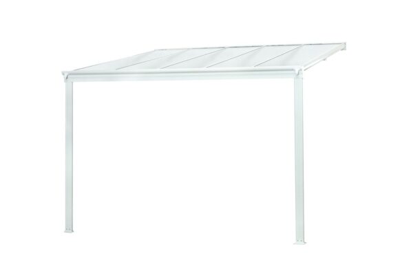 HC Garten & Freizeit Terrassenüberdachung aus Aluminium, 312 x 303 x 258 cm – Weiß