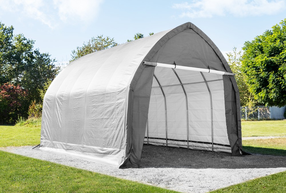 GreenYard Folien Autogarage, ca. 450 g/m² PVC ca. 390 x 610 x 370 cm – Grau