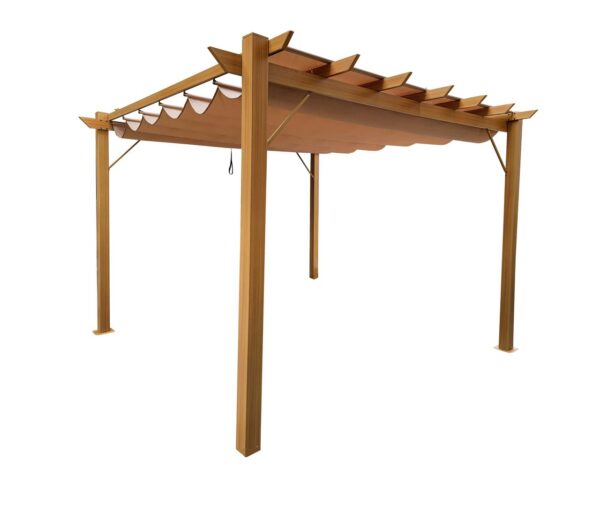 CHILLROI Pavillon "Pergola" aus Aluminium, ca. 350 x 505 x 236 cm – Buche