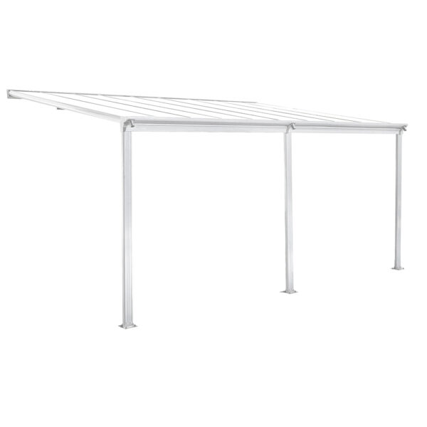 HC Garten & Freizeit Terrassendach/Veranda, aus Aluminium ca. 557 x 303 x 258 cm – Weiß