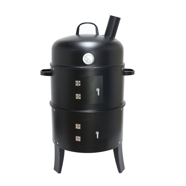 HIGHFELD BBQ Smoker rund mit Grill und Ofen
