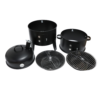 HIGHFELD BBQ Smoker rund mit Grill und Ofen