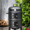 HIGHFELD BBQ Smoker rund mit Grill und Ofen