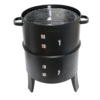 HIGHFELD BBQ Smoker rund mit Grill und Ofen