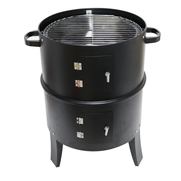 HIGHFELD BBQ Smoker rund mit Grill und Ofen
