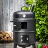 HIGHFELD BBQ Smoker rund mit Grill und Ofen
