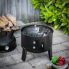 HIGHFELD BBQ Smoker rund mit Grill und Ofen