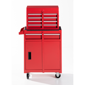 Tech-Craft 2 in 1 Werkstattwagen, 5 Schubladen – Rot