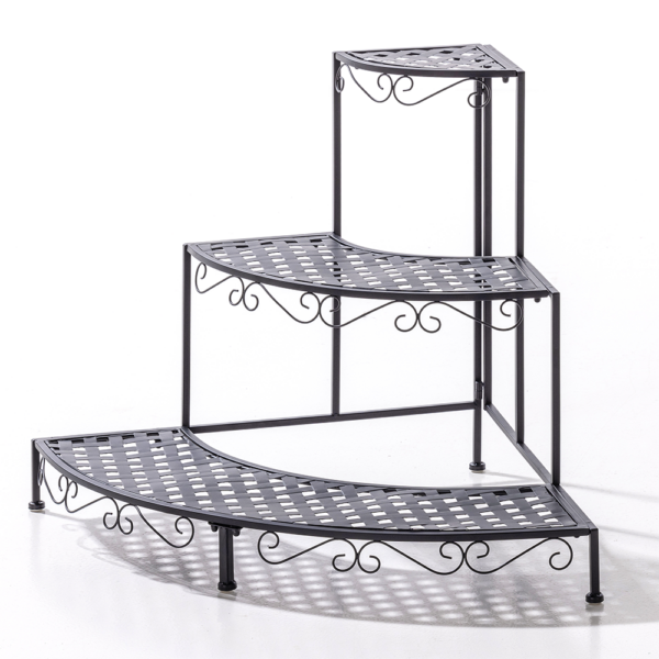 4059306109784-1 HC Garten & Freizeit Pflanzenständer aus Metall, ca. 86 x 61 x 60 cm – Schwarz
