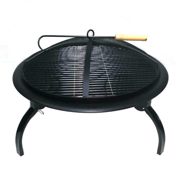 4059306110902-1 GRILLGOURMET Feuerschale aus Edelstahl, Ø 66 x 41, 5 cm – Schwarz