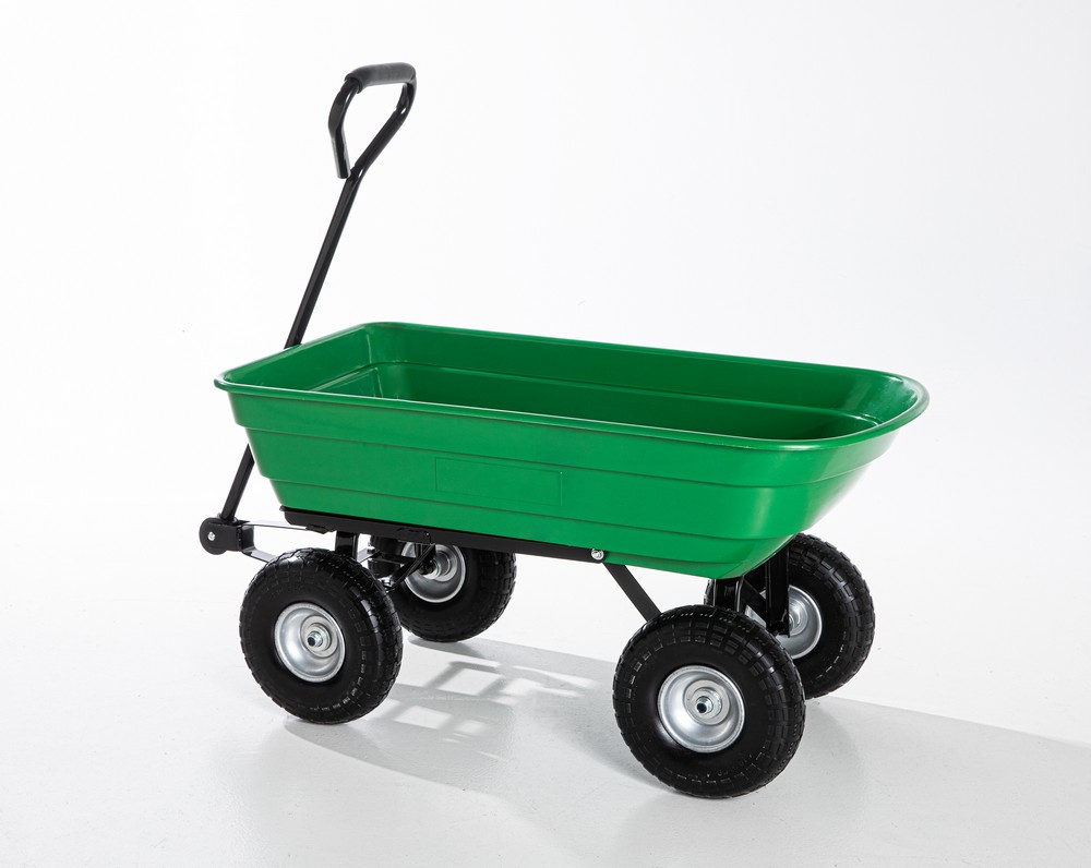 POWERTEC GARDEN Gartenwagen 50L, ca. 96 x 47 x 47, 5 cm – Grün