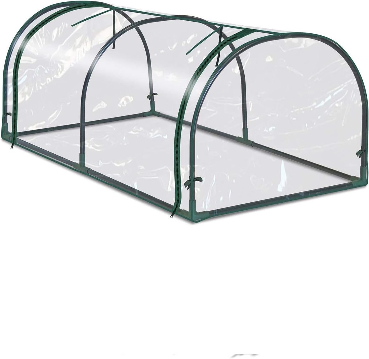 HC Garten & Freizeit Tunnelgewächshaus aus PVC und Stahl ca. 200 x 100 x 80 cm
