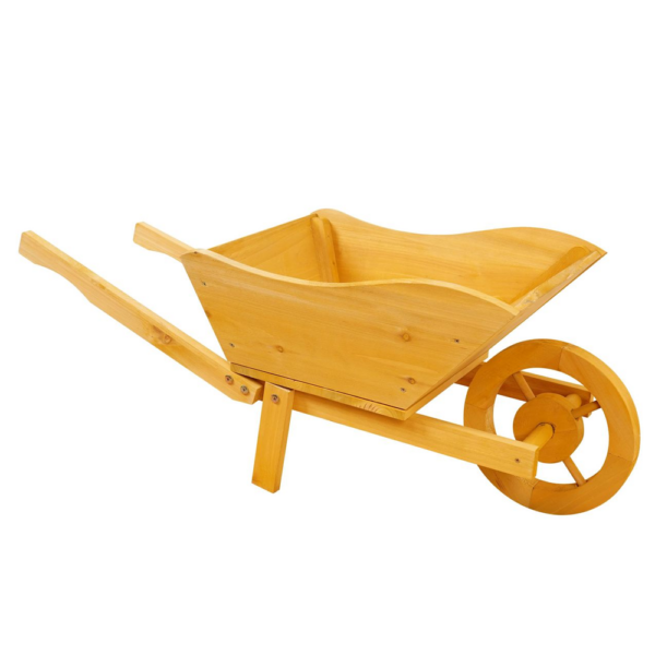 4059306113453-1 POWERTEC GARDEN Holzschubkarre, ca. 83 x 33 x 33 cm – Braun