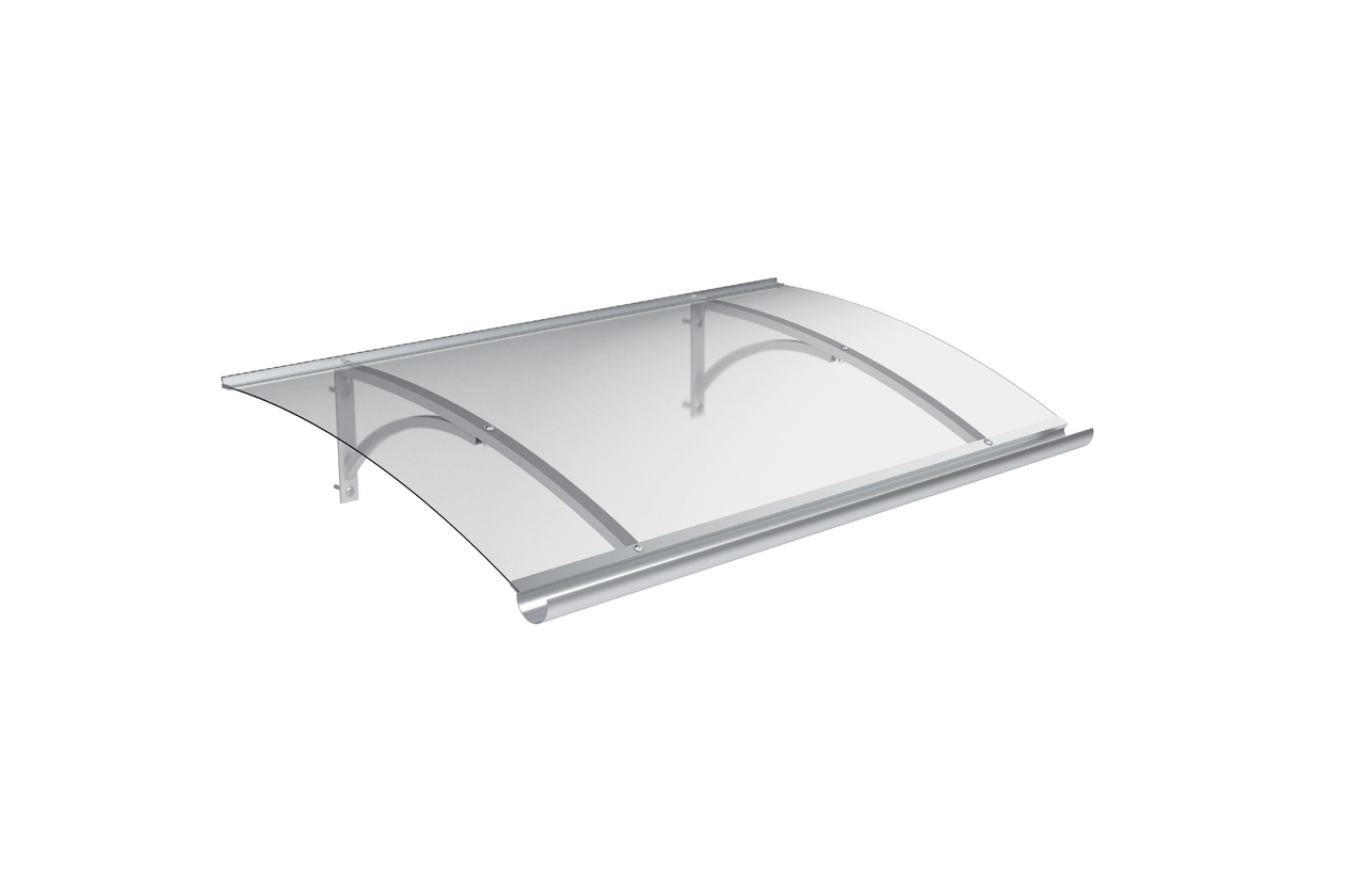 POWERTEC GARDEN Vordach aus (3mm PC) ca. 150 x 90 cm – Transparent
