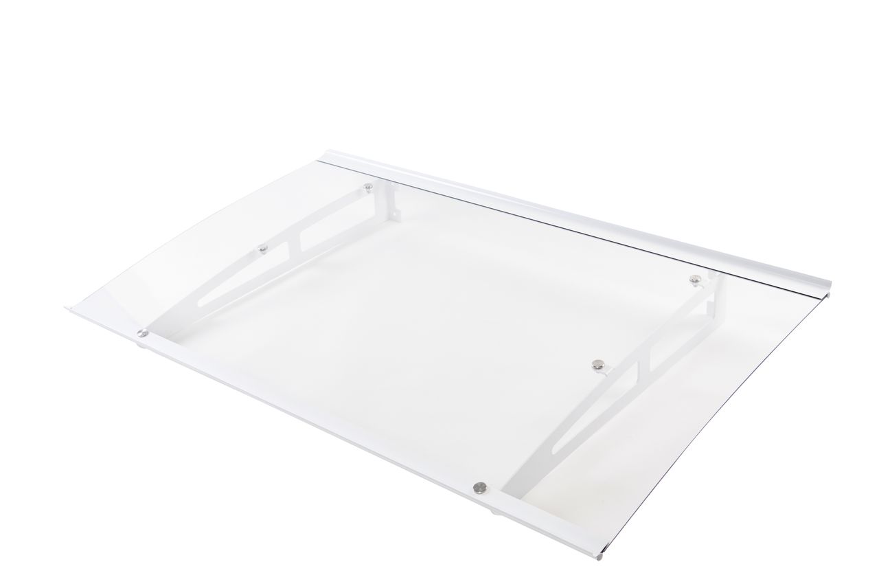 POWERTEC GARDEN Vordach aus (4mm PC) ca. 150 x 90 cm – Transparent