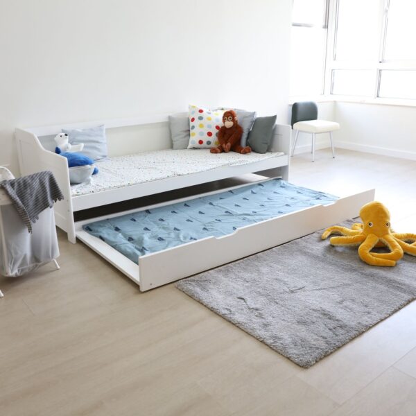 4059306113996-2 Better Home Funktionsbett ca. 90 x 200 cm ausziehbares Bett inkl. Lattenrost weiß