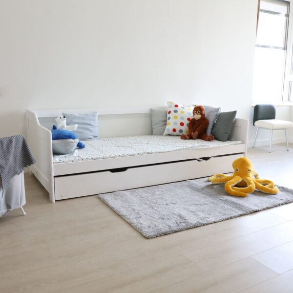 4059306113996-3 Better Home Funktionsbett ca. 90 x 200 cm ausziehbares Bett inkl. Lattenrost weiß