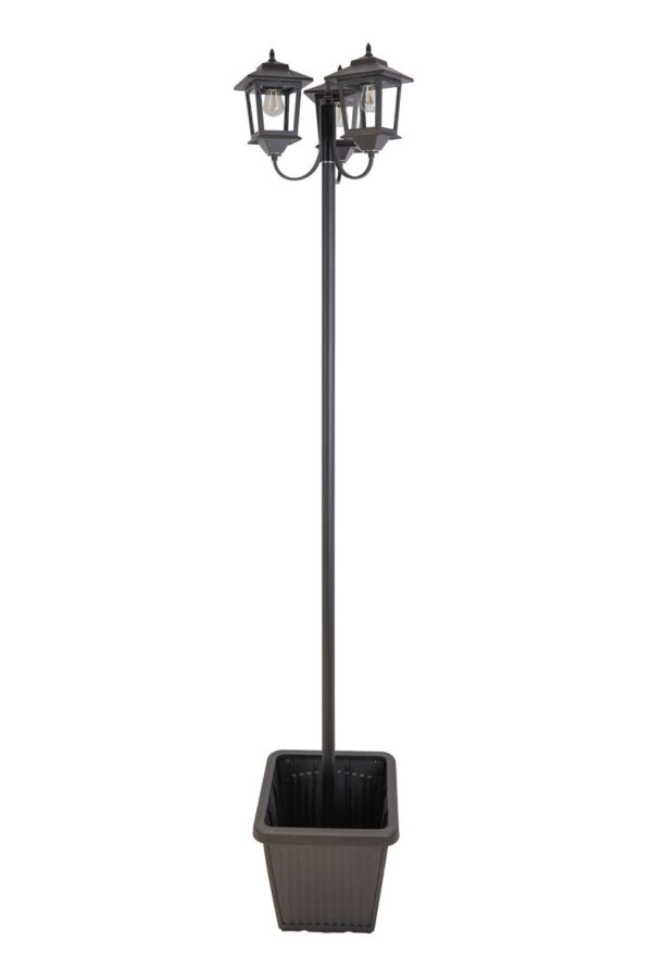 POWERTEC GARDEN Solarlaterne mit 3 Lampen