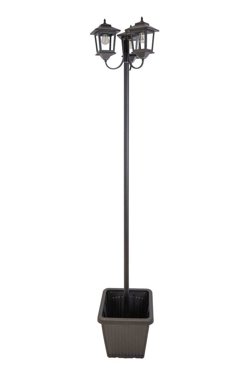 POWERTEC GARDEN Solarlaterne mit 3 Lampen