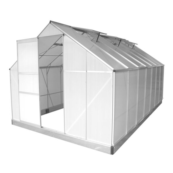 4059306115808-1 POWERTEC GARDEN Gewächshaus Alu OSAKA 430x250x205cm