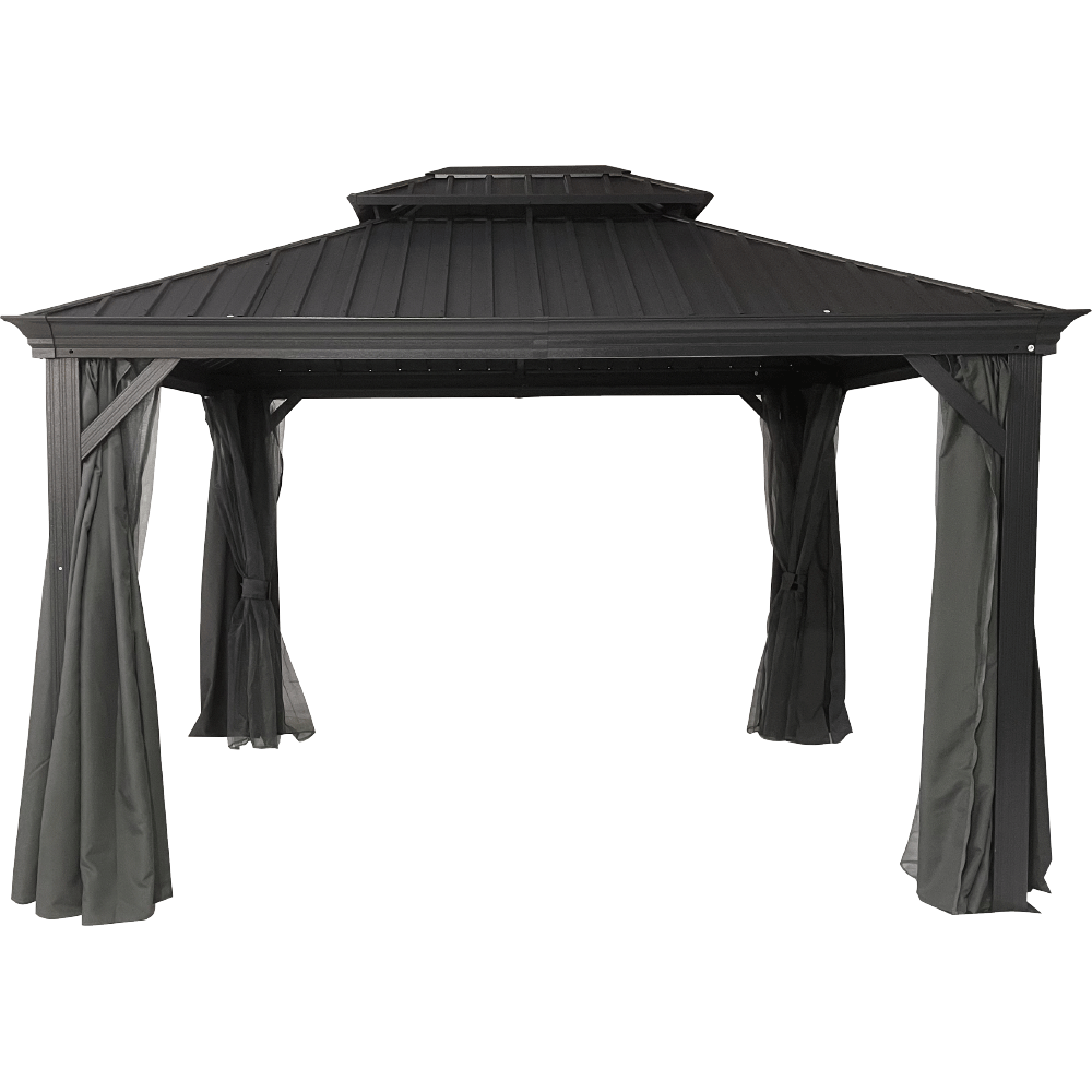 CHILLROI Garten Pavillon – / Pergola Prato, ca. 300 x 420 x 290 cm – Anthrazit